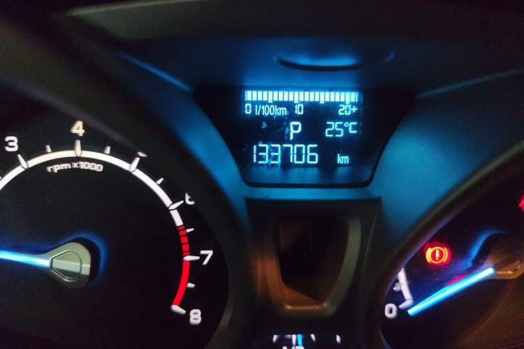 Used Ford EcoSport 2013 1.5L Automatic Prestige Model Odometer Close Up