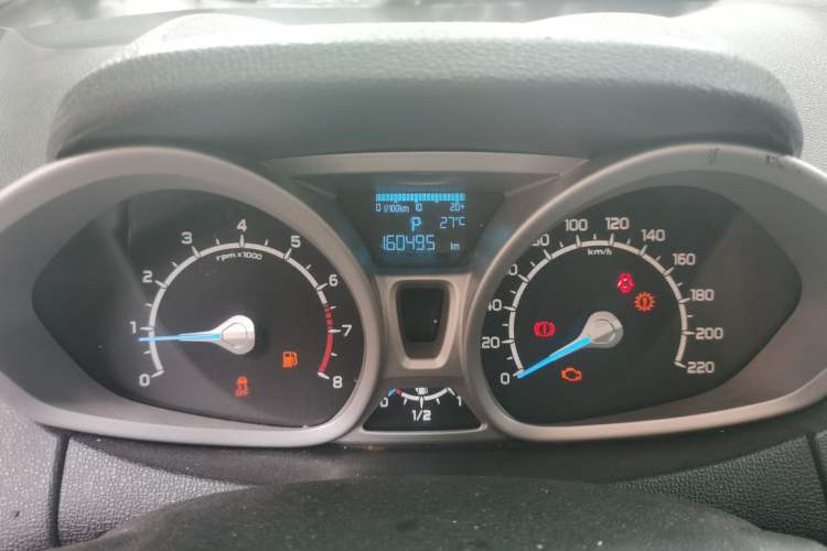 Used Ford EcoSport 2013 1.5L Automatic Prestige Model Odometer Close Up
