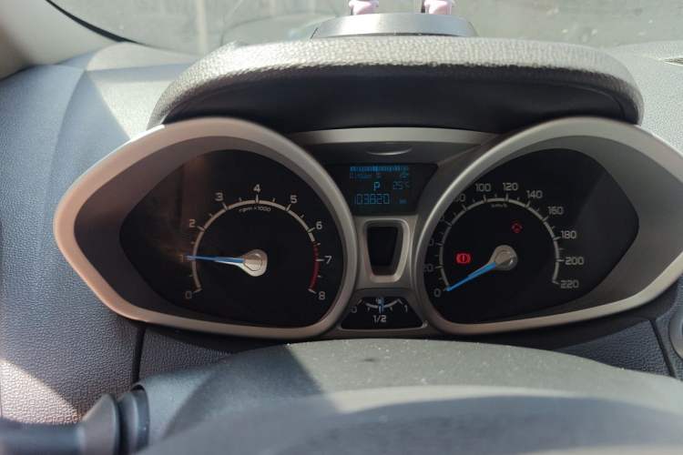 Used Ford EcoSport 2013 1.5L Automatic Prestige Model Odometer Close Up