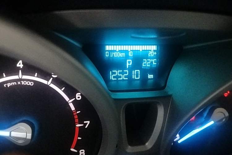Used Ford EcoSport 2013 1.5L Automatic Prestige Model Odometer Close Up