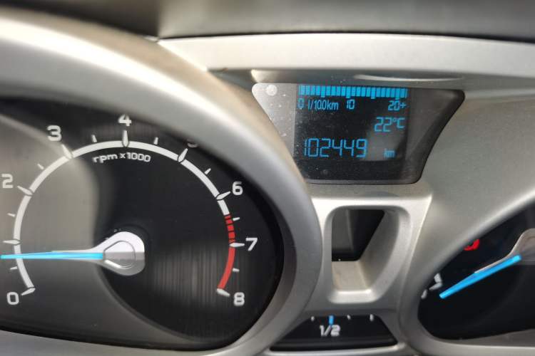 Used Ford EcoSport 2013 1.5L Manual Luxury Model Odometer Close Up