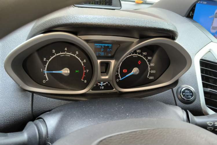 Used Ford EcoSport 2013 1.5L Automatic Prestige Model Odometer Close Up