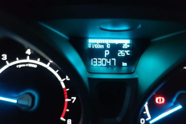 Used Ford EcoSport 2013 1.5L Automatic Prestige Model Odometer Close Up
