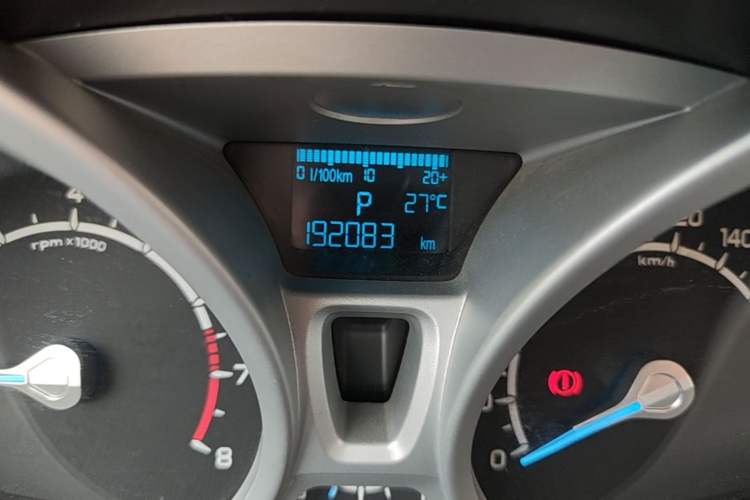 Used Ford EcoSport 2013 1.5L Automatic Prestige Model Odometer Close Up