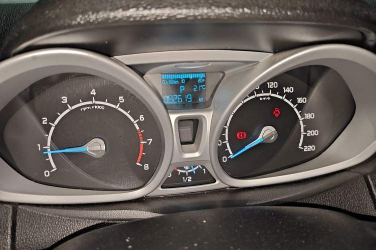 Used Ford EcoSport 2013 1.5L Automatic Prestige Model Odometer Close Up