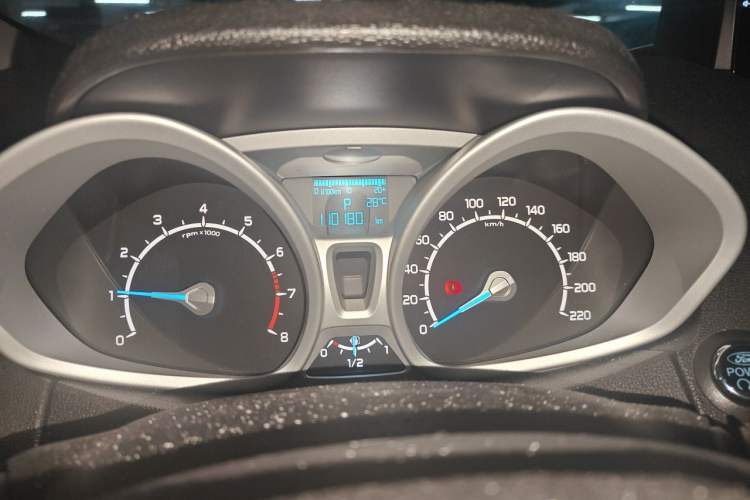 Used Ford EcoSport 2013 1.5L Automatic Prestige Model Odometer Close Up