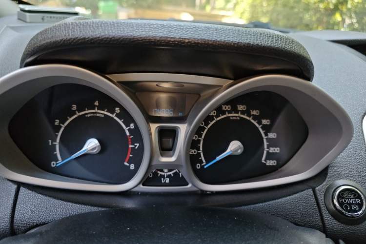 Used Ford EcoSport 2013 1.5L Automatic Prestige Model Odometer Close Up