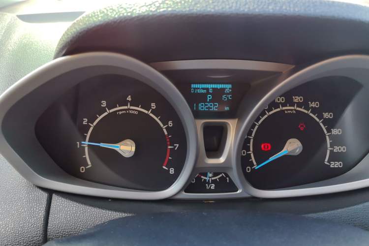 Used Ford EcoSport 2013 1.5L Automatic Prestige Model Odometer Close Up