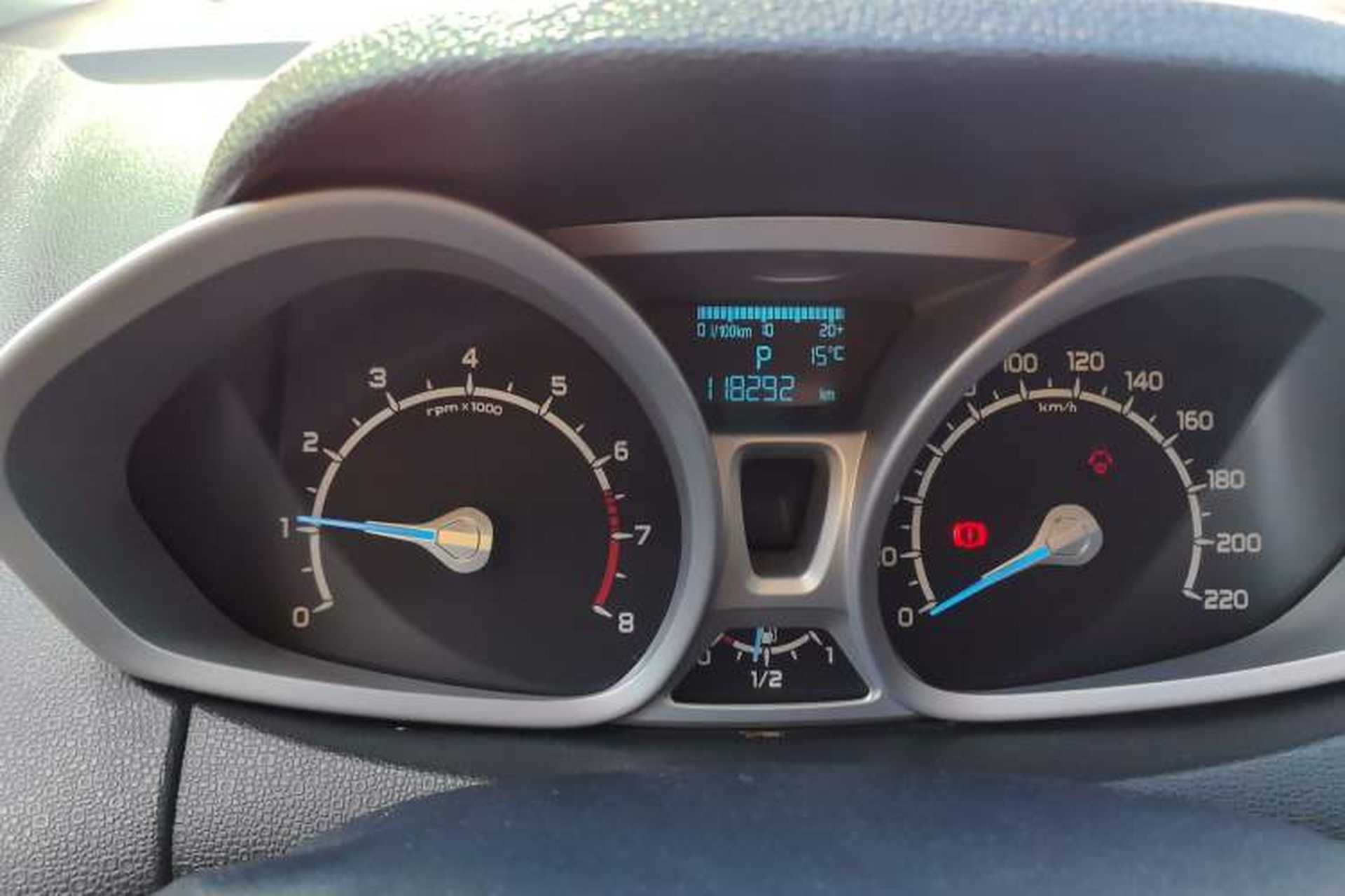 Used Ford EcoSport 2013 1.5L Automatic Prestige Model Odometer Close Up