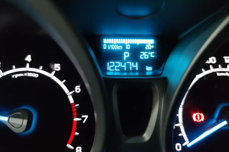 Used Ford EcoSport 2013 1.5L Automatic Prestige Model Odometer Close Up