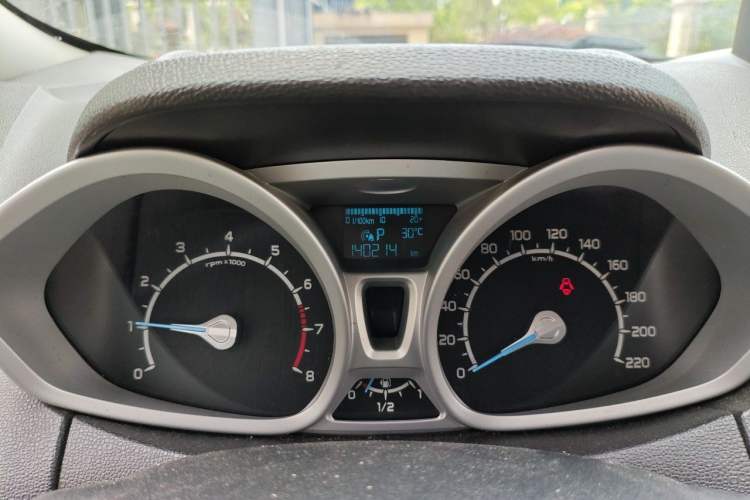 Used Ford EcoSport 2013 1.5L Automatic Prestige Model Odometer Close Up