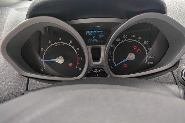 Used Ford EcoSport 2013 1.5L Automatic Prestige Model Odometer Close Up