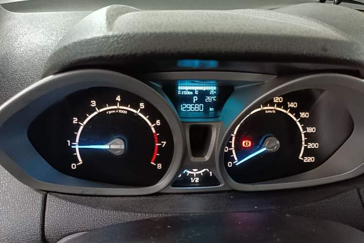 Used Ford EcoSport 2013 1.5L Automatic Prestige Model Odometer Close Up