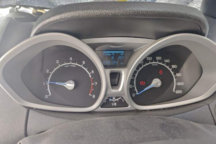 Used Ford EcoSport 2013 1.5L Automatic Prestige Model Odometer Close Up