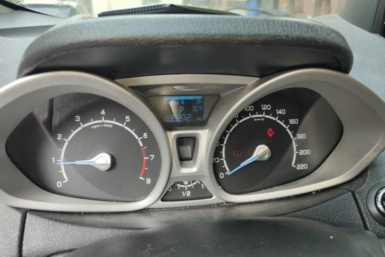Used Ford EcoSport 2013 1.5L Automatic Prestige Model Odometer Close Up