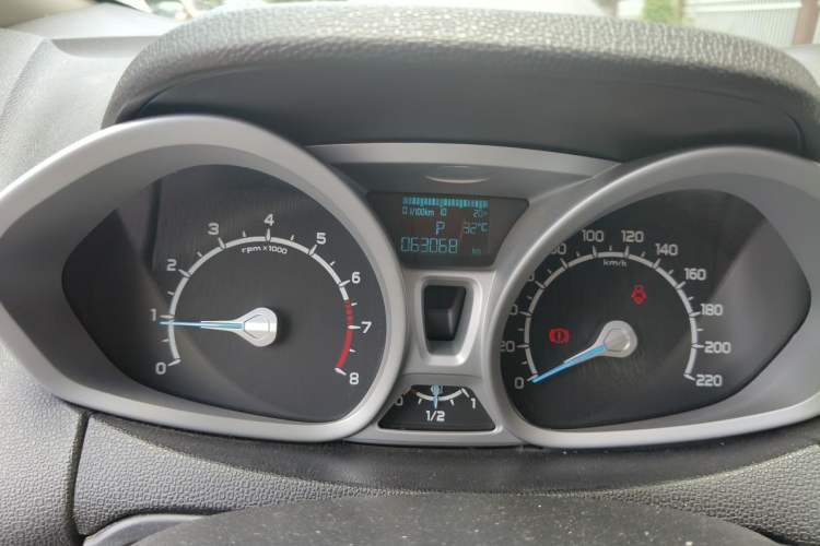 Used Ford EcoSport 2013 1.5L Automatic Prestige Model Odometer Close Up
