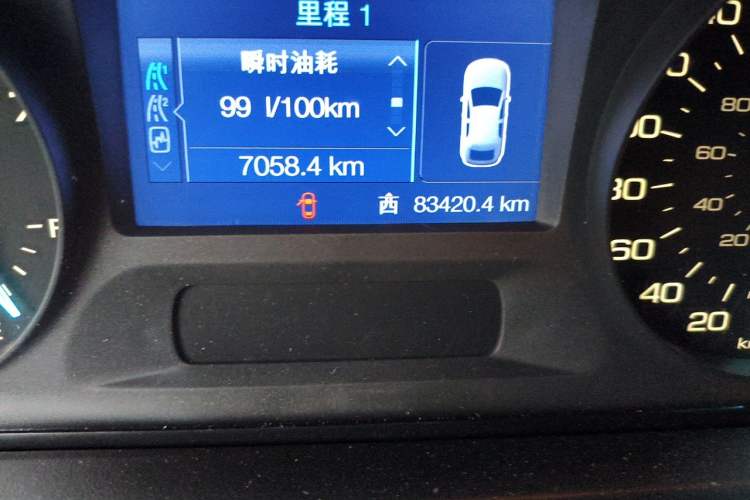 Used Ford Edge 2012 2.0T Elite Sunroof Edition Odometer Close Up
