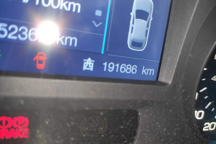 Used Ford Edge 2012 2.0T Elite Sunroof Edition Odometer Close Up
