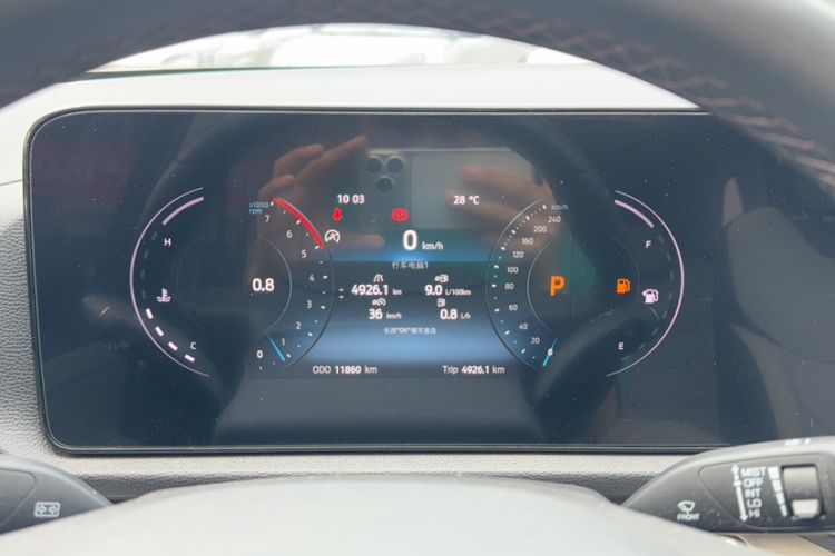 Used Ford Equator Sport 2022 EcoBoost 170 Platinum Edition Odometer Close Up