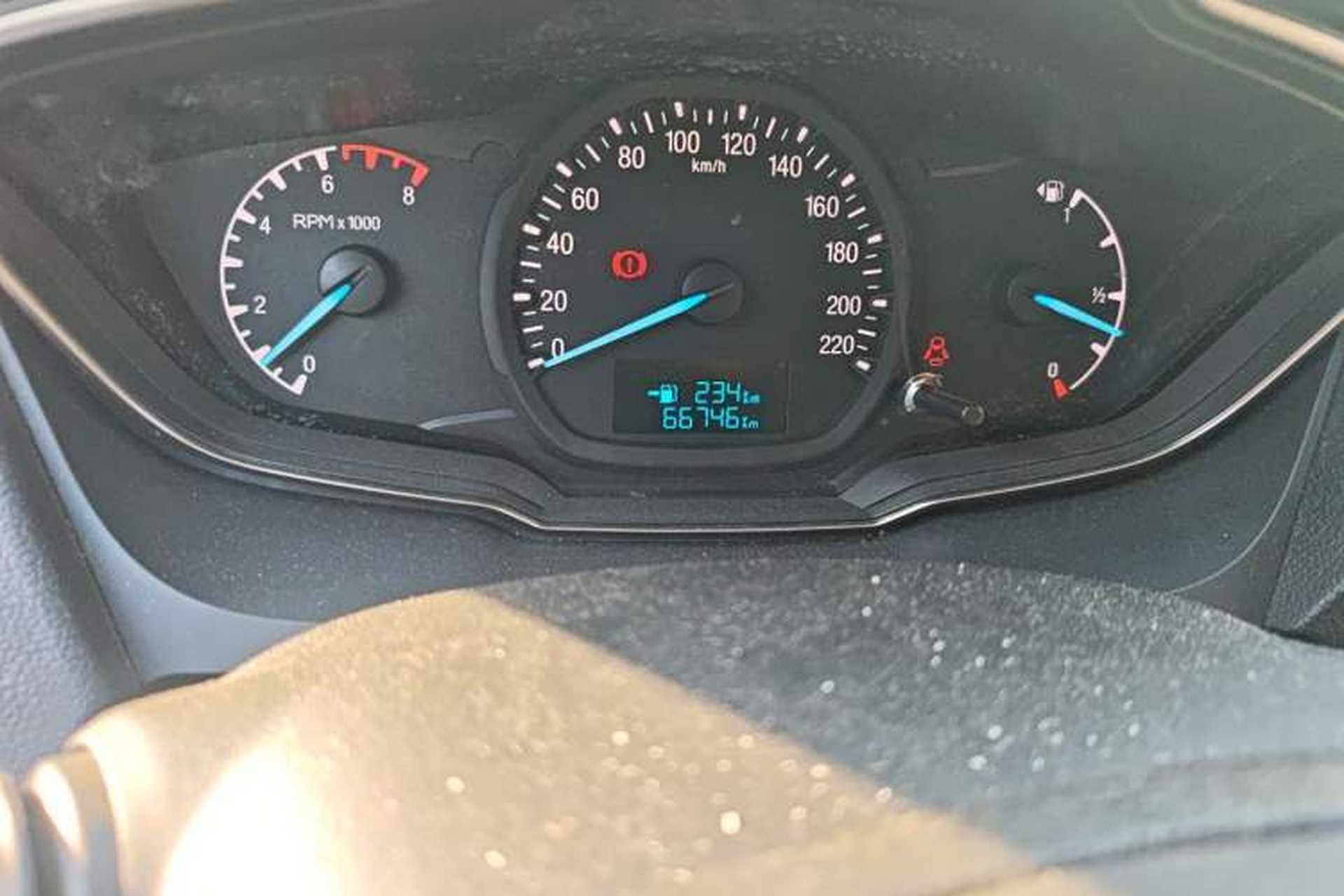 Used Ford Escort 2015 1.5L Manual Comfort Model Odometer Close Up