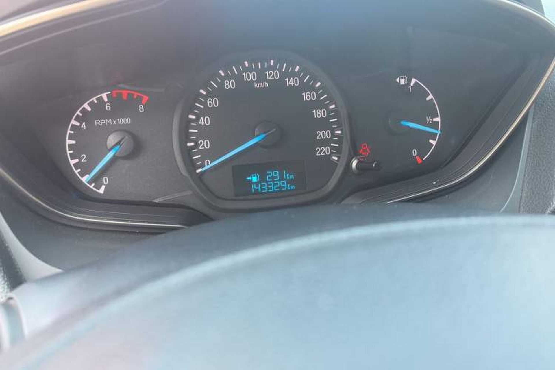 Used Ford Escort 2015 1.5L Manual Comfort Model Odometer Close Up