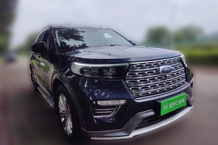 Used Ford Explorer 2020 EcoBoost 285 4x4 Titanium Edition 6 Seats Front Right 45 Deg