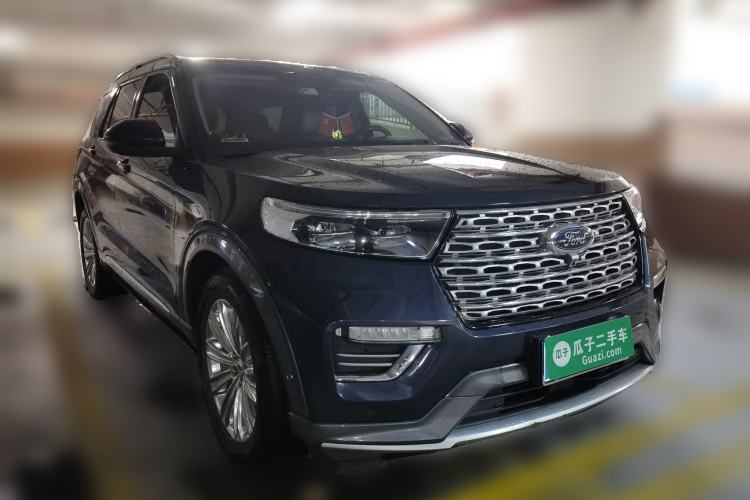 Used Ford Explorer 2020 EcoBoost 285 4x4 Titanium Edition 6 Seats Front Right 45 Deg