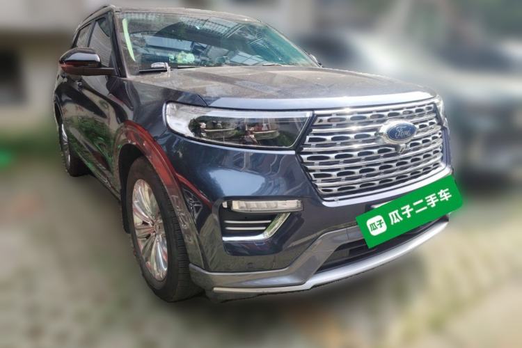 Used Ford Explorer 2020 EcoBoost 285 4x4 Titanium Edition 6 Seats Front Right 45 Deg
