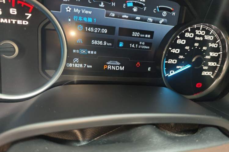 Used Ford F-150 Raptor 2019 3.5T LTD Odometer Close Up