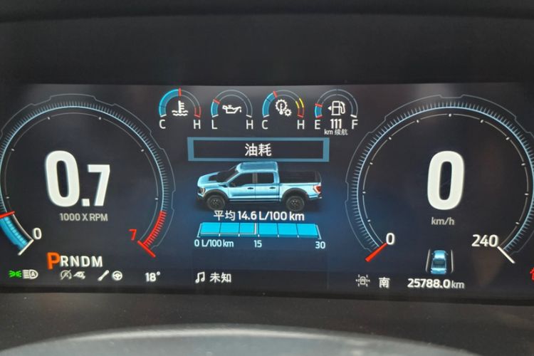 Used Ford F-150 Raptor 2023 3.5T Raptor Odometer Close Up