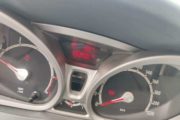 Used Ford Fiesta 2009 Hatchback 1.5L Automatic Sport Model Odometer Close Up