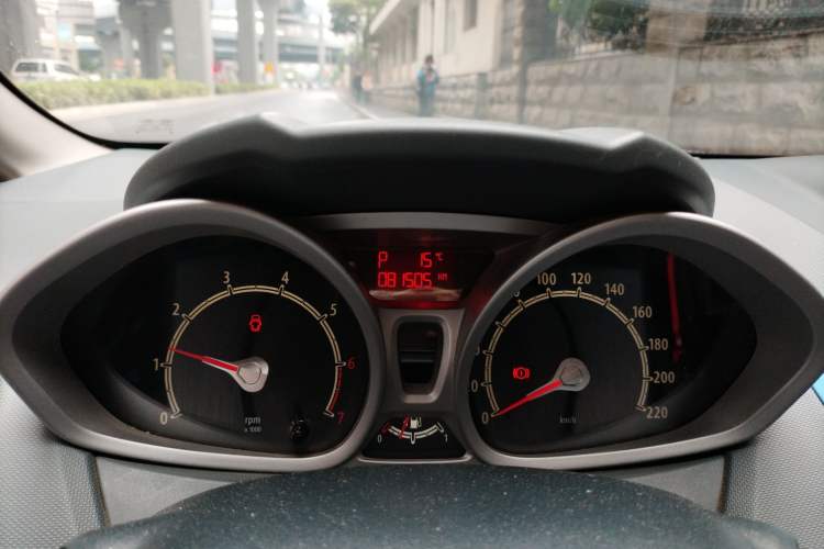 Used Ford Fiesta 2009 Hatchback 1.5L Automatic Sport Model Odometer Close Up