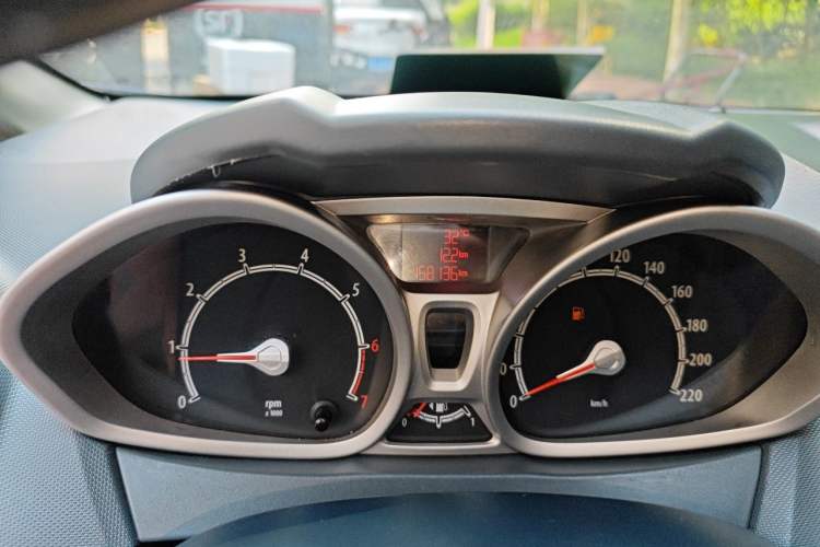 Used Ford Fiesta 2009 Hatchback 1.5L Manual Sport Model Odometer Close Up