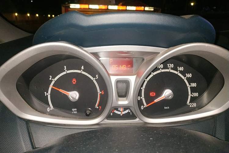 Used Ford Fiesta 2009 Hatchback 1.5L Automatic Fashion Edition Odometer Close Up
