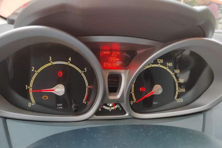 Used Ford Fiesta 2009 Hatchback 1.5L Automatic Sport Model Odometer Close Up