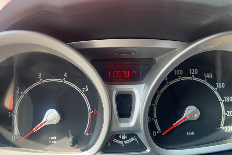 Used Ford Fiesta 2009 Hatchback 1.5L Automatic Fashion Edition Odometer Close Up