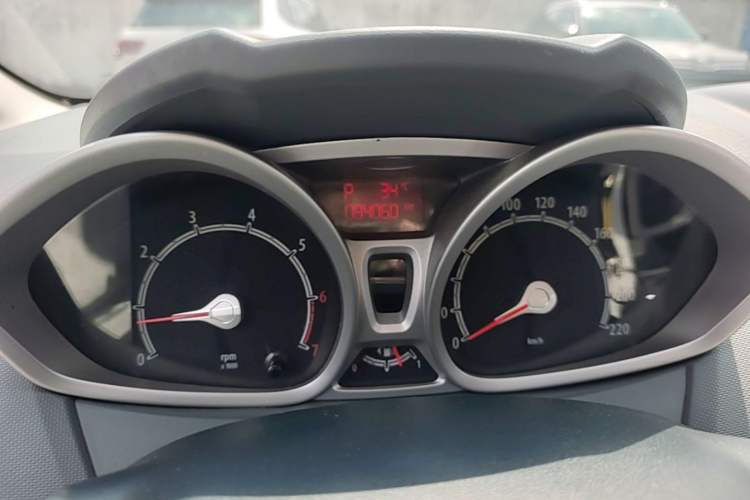 Used Ford Fiesta 2009 Hatchback 1.5L Automatic Sport Model Odometer Close Up