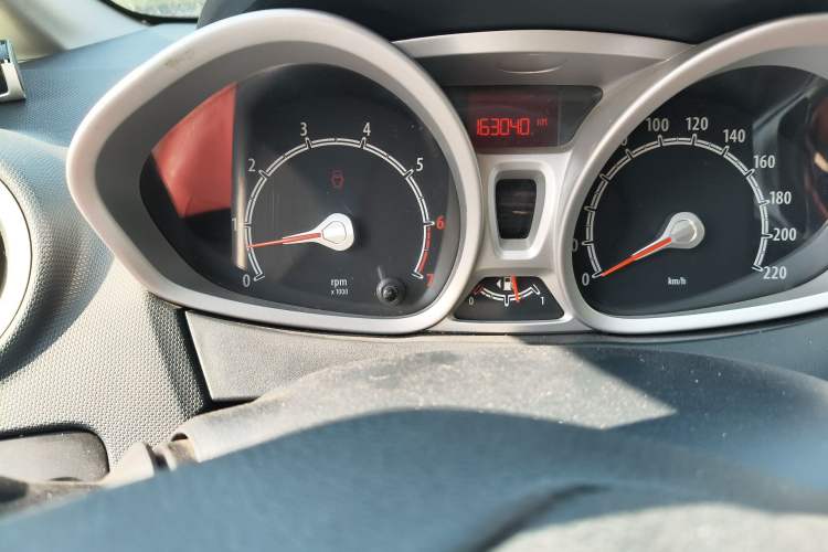Used Ford Fiesta 2009 Sedan 1.5L Manual Fashion Edition Odometer Close Up