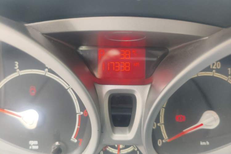 Used Ford Fiesta 2009 Sedan 1.5L Automatic Luxury Model Odometer Close Up