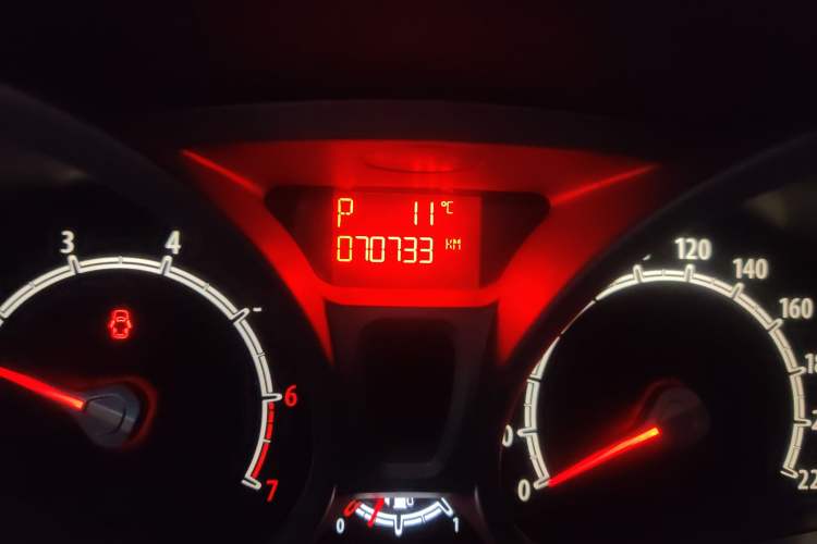 Used Ford Fiesta 2009 Hatchback 1.5L Automatic Sport Model Odometer Close Up