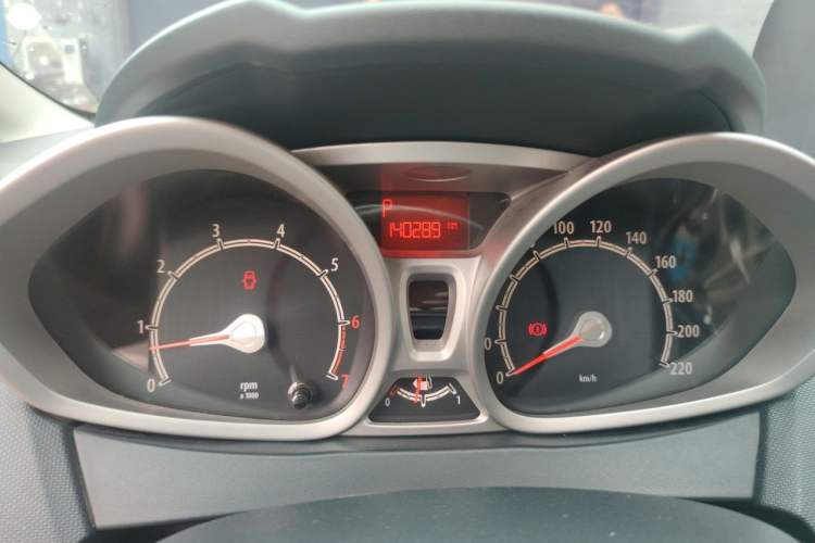 Used Ford Fiesta 2009 Sedan 1.5L Automatic Fashion Edition Odometer Close Up