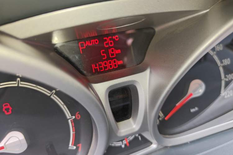 Used Ford Fiesta 2009 Hatchback 1.5L Automatic Sport Model Odometer Close Up