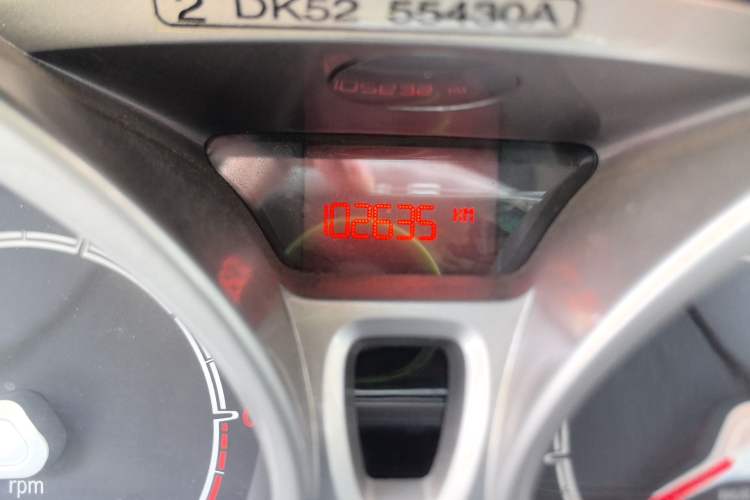Used Ford Fiesta 2011 Sedan 1.5L Automatic Fashion Edition Odometer Close Up