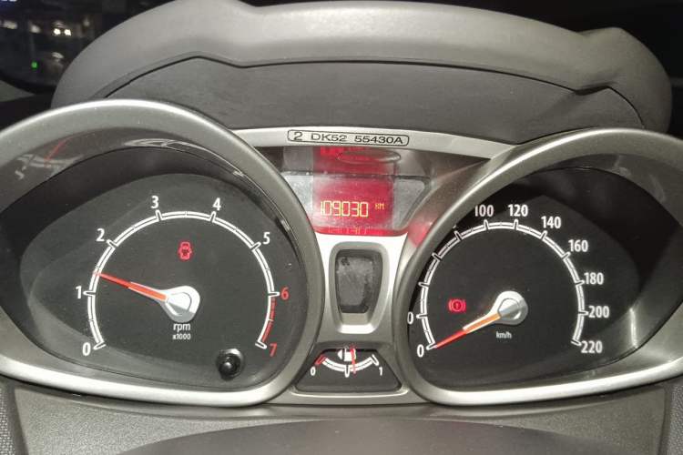 Used Ford Fiesta 2011 Sedan 1.5L Manual Fashion Edition Odometer Close Up