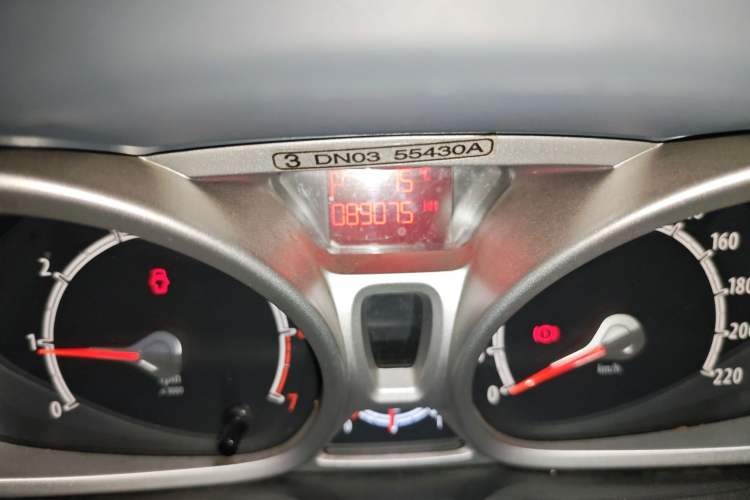 Used Ford Fiesta 2011 Hatchback 1.5L Automatic Sport Model Odometer Close Up