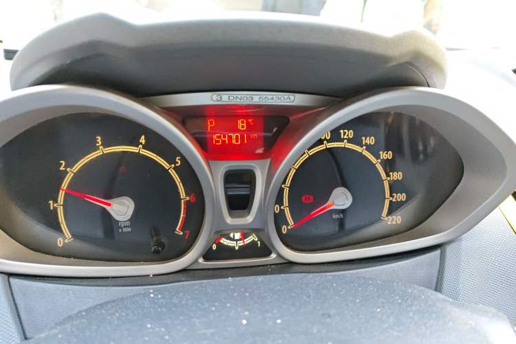 Used Ford Fiesta 2011 Hatchback 1.5L Automatic Sport Model Odometer Close Up