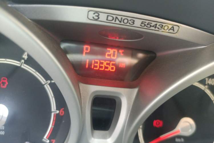 Used Ford Fiesta 2011 Hatchback 1.5L Automatic Sport Model Odometer Close Up