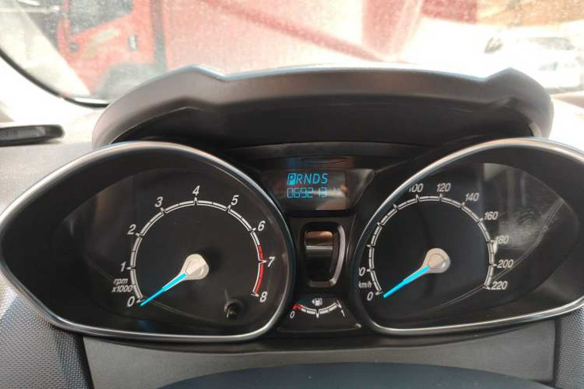 Used Ford Fiesta 2013 Hatchback 1.5L Automatic Prestige Model Odometer Close Up