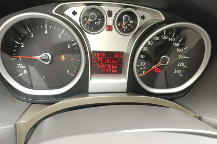 Used Ford Focus 2011 Sedan 1.8L Manual Comfort Model Odometer Close Up
