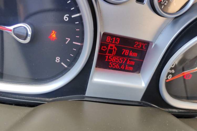 Used Ford Focus 2011 Sedan 1.8L Manual Comfort Model Odometer Close Up